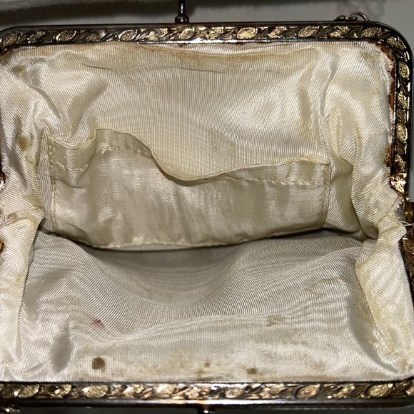 Vintage floral needle point purse - Picture 9 of 12